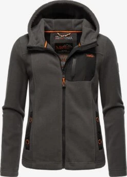 Marikoo Outdoor Jassen Fleece Jas Mount Iwaki Dames Antraciet