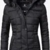 Marikoo Winterjassen Winterjas Unique Dames Zwart -Marikoo Winkel 04e8378a35817a421c98141d5fe9a7e2