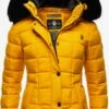 Marikoo Winterjassen Winterjas Qesraa Dames Geel -Marikoo Winkel 08ec0a109efbc9981a55ca458732719a