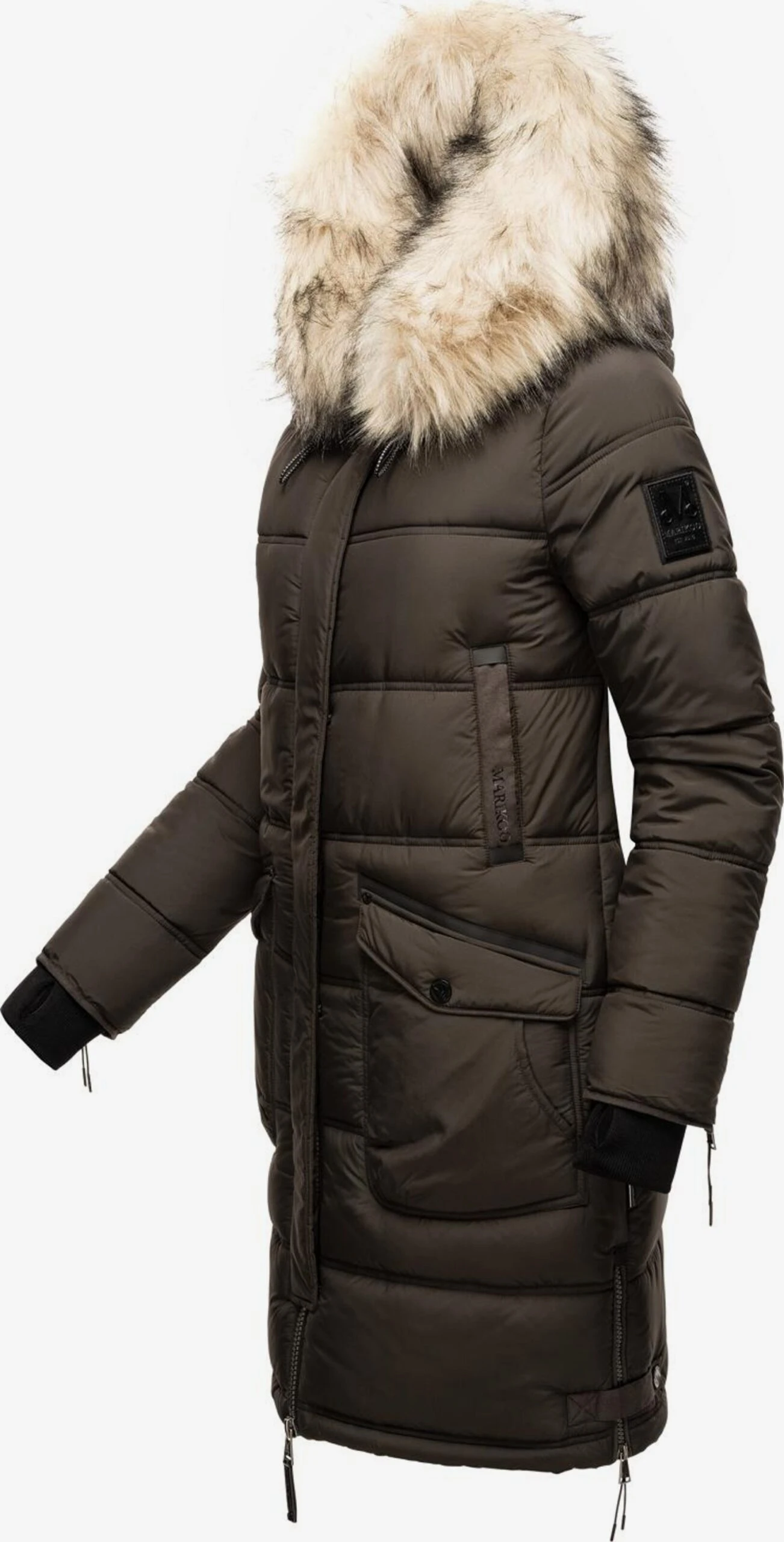 Marikoo Wintermantels Wintermantel Chaskaa Dames Basaltgrijs 4 Marikoo Wintermantels Wintermantel Chaskaa Dames Basaltgrijs - Afbeelding 2