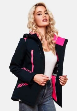 Marikoo Winterjassen Winterjas Dames Navy -Marikoo Winkel 1b9b8beb108a9f43e762c6015445db0d