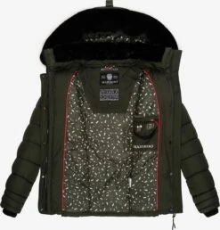 Marikoo Winterjassen Winterjas Qesraa Dames Kaki -Marikoo Winkel 1cf39076b96385355bc176b874869aed