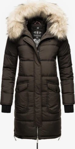 Marikoo Wintermantels Wintermantel Chaskaa Dames Basaltgrijs