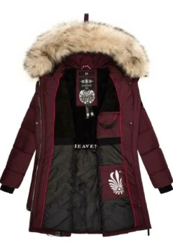 Marikoo Chaskaa - Winterjas - Dark Red Melange -Marikoo Winkel 2200c8aa53c04629890cafeb2483d529