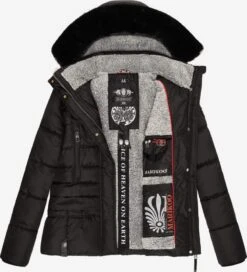 Marikoo Winterjassen Winterjas Loveleen Dames Zwart -Marikoo Winkel 22e4325a98b01a188040378a54641483