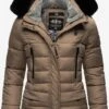 Marikoo Winterjassen Winterjas Loveleen Dames Lichtbruin