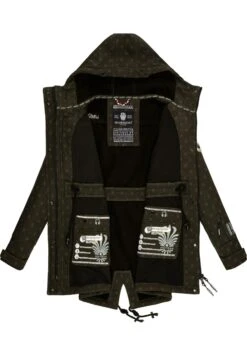 Marikoo Zimtzicke - Parka - Dark Olive W Print -Marikoo Winkel 38c76e6ee23d40f989cc8a1fd07a7ee2