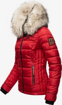 Marikoo Winterjassen Winterjas Lerikaa Dames Rood -Marikoo Winkel 3a6cc6cf726ee023d4d663c51224ab23