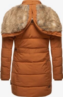 Marikoo Korte Mantels Wintermantel Dames Bruin -Marikoo Winkel 3eaeec3ce8cab14ac3f506011f4f0f55