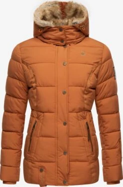 Marikoo Winterjassen Winterjas Nekoo Dames Cognac / Lichtbruin -Marikoo Winkel 3fed31060235dfb2cff128203bb13eed
