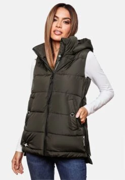 Marikoo Bodywarmers Bodywarmer Zarinaa Dames Donkergroen -Marikoo Winkel 4040775e3a6524a392e243880631d737