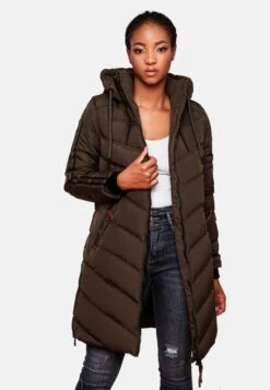 Marikoo Wintermantels Wintermantel Armasa Dames Bruin -Marikoo Winkel 42c048db079a8692a22954d2c447ec79