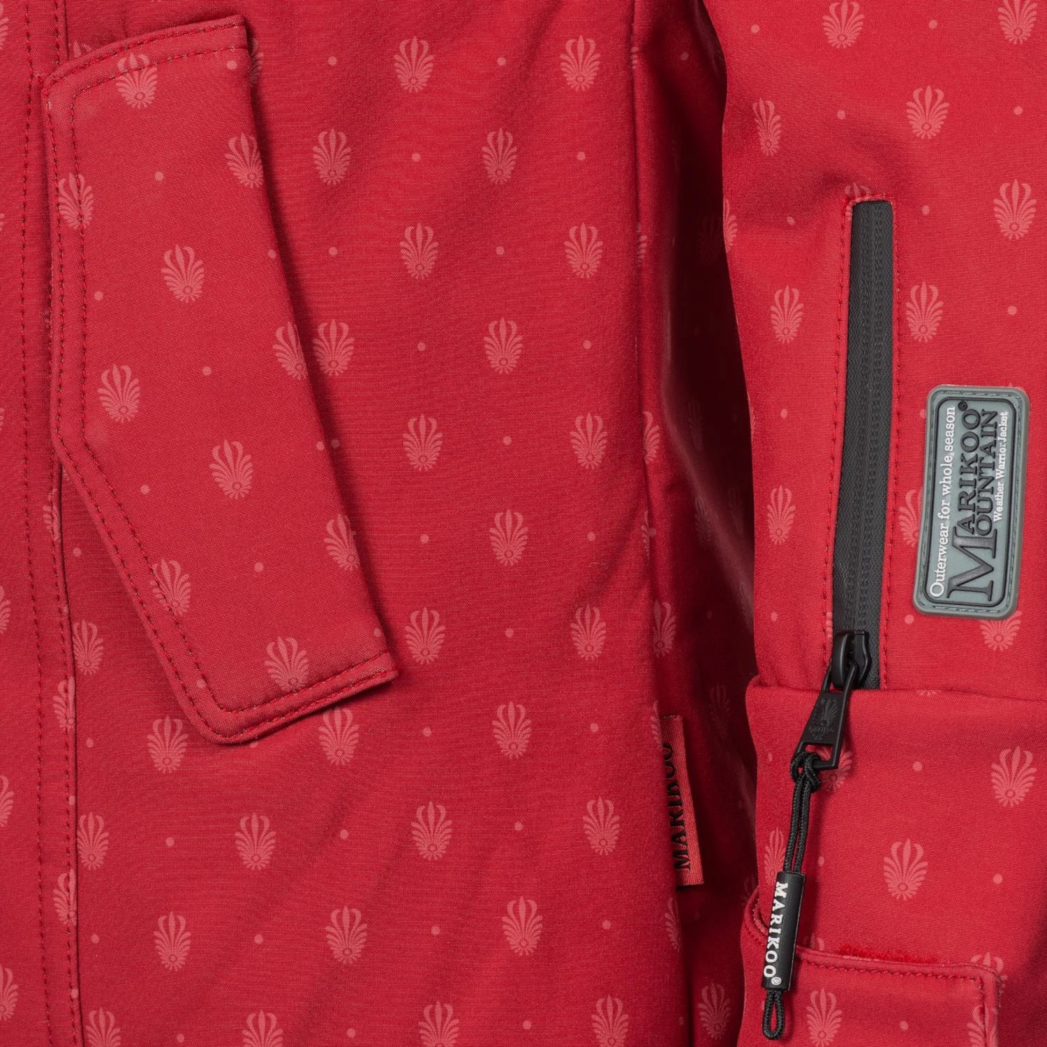 Marikoo Regenmantels Functionele Mantel Zimtzicke Dames Rood 7 Marikoo Regenmantels Functionele Mantel Zimtzicke Dames Rood - Afbeelding 5