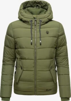 Marikoo Winterjassen Winterjas Taisaa Dames Olijfgroen -Marikoo Winkel 4450ec33f141bac458258aaa9cdd4ac3