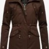 Marikoo Winterjassen Winterjas Manolya Dames Donkerbruin -Marikoo Winkel 49f95870b0b45bf17d956ca3bc02ff9d
