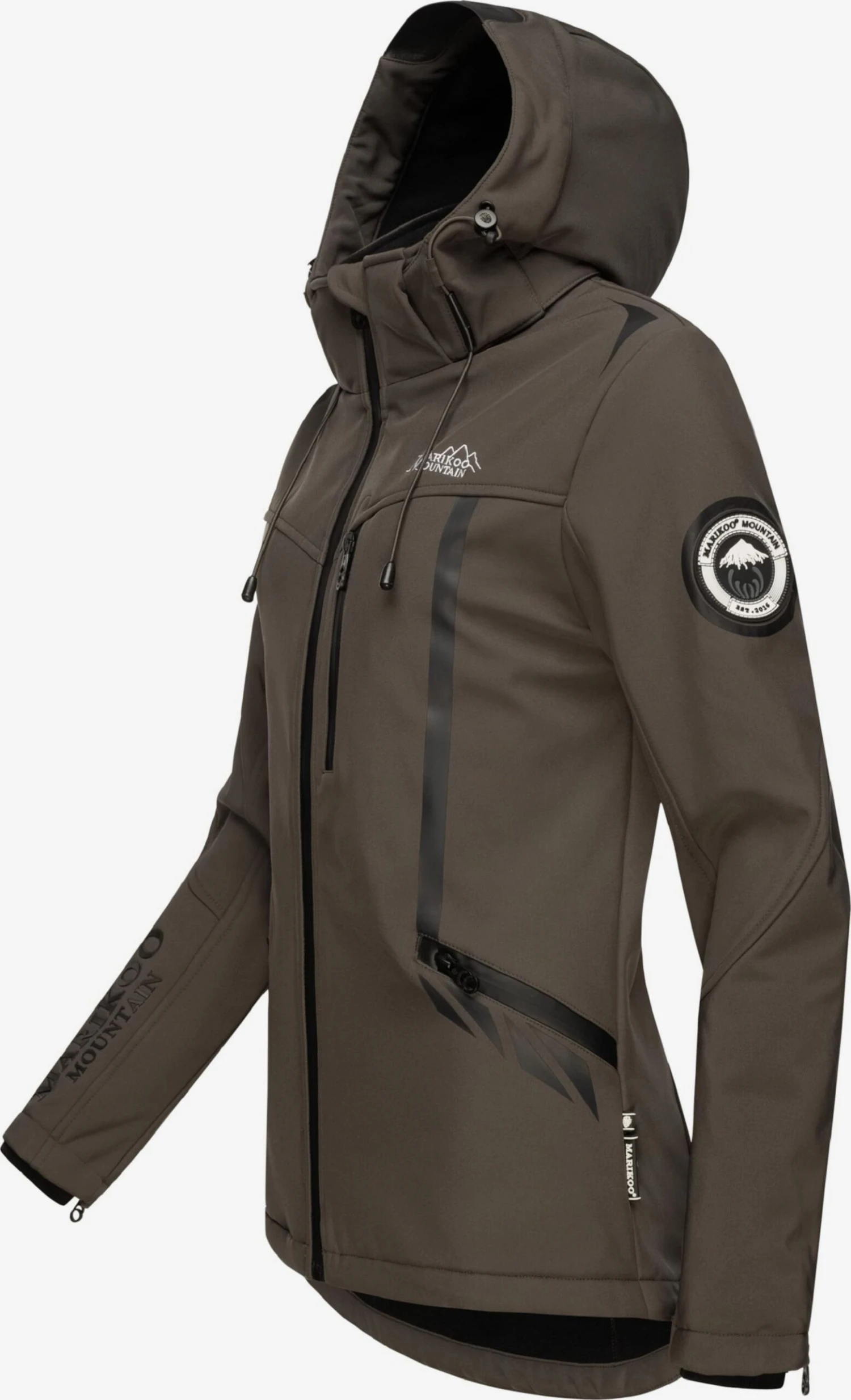 Marikoo Winterjassen Winterjas Dames Bruin 4 Marikoo Winterjassen Winterjas Dames Bruin - Afbeelding 2