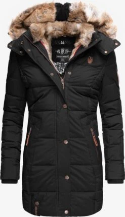 Marikoo Korte Mantels Wintermantel Dames Zwart