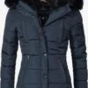 Marikoo Winterjassen Winterjas Lotusblüte Dames Donkerblauw -Marikoo Winkel 5c487556da70cb399ac0591b6a438d1b