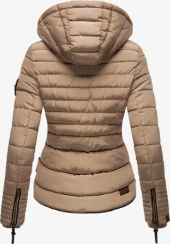 Marikoo Winterjassen Winterjas Amber Dames Beige -Marikoo Winkel 6180aec0a366903ec13e62903d5a7544