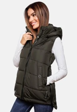 Marikoo Bodywarmers Bodywarmer Zarinaa Dames Donkergroen -Marikoo Winkel 62227861b6411a4fa91eb6b962c86749