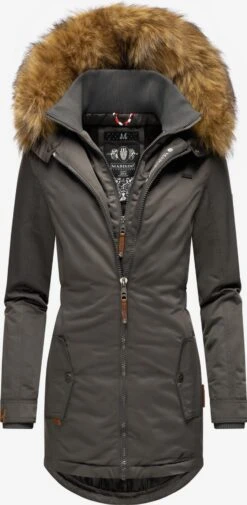 Marikoo Wintermantels Wintermantel Sanakoo Dames Donkergrijs -Marikoo Winkel 64ba06f3b9a96b0268f4b53ed9e87baf