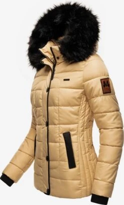 Marikoo Winterjassen Winterjas Unique Dames Beige -Marikoo Winkel 6584d8773f780c6da267d856ddda90b1
