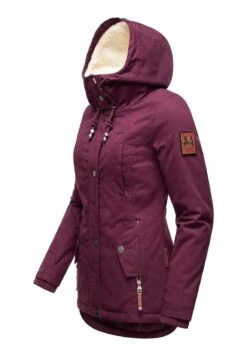Marikoo Bikoo - Winterjas - Dark Red Melange -Marikoo Winkel 6872324a1d124aa089a1423c25c4f416