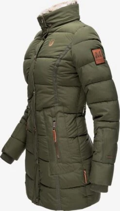 Marikoo Korte Mantels Wintermantel Dames Olijfgroen -Marikoo Winkel 736660acc89031c5c7a49b71f079e88e