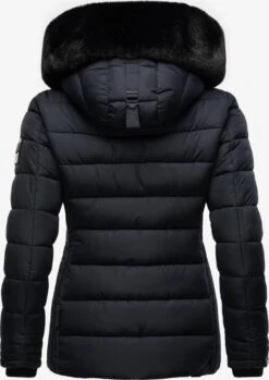 Marikoo Winterjassen Winterjas Qesra Dames Nachtblauw -Marikoo Winkel 743d2ff07c1ae8094d82a5587f174de5