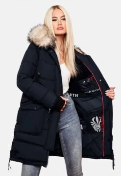 Marikoo Wintermantels Wintermantel Chaskaa Dames Navy -Marikoo Winkel 79a4653fb43ded0476db9b2860d737ef