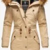 Marikoo Parkas Winterparka La Viva Dames Beige -Marikoo Winkel 7e51b78c3ea0cbf9b32125157b145196