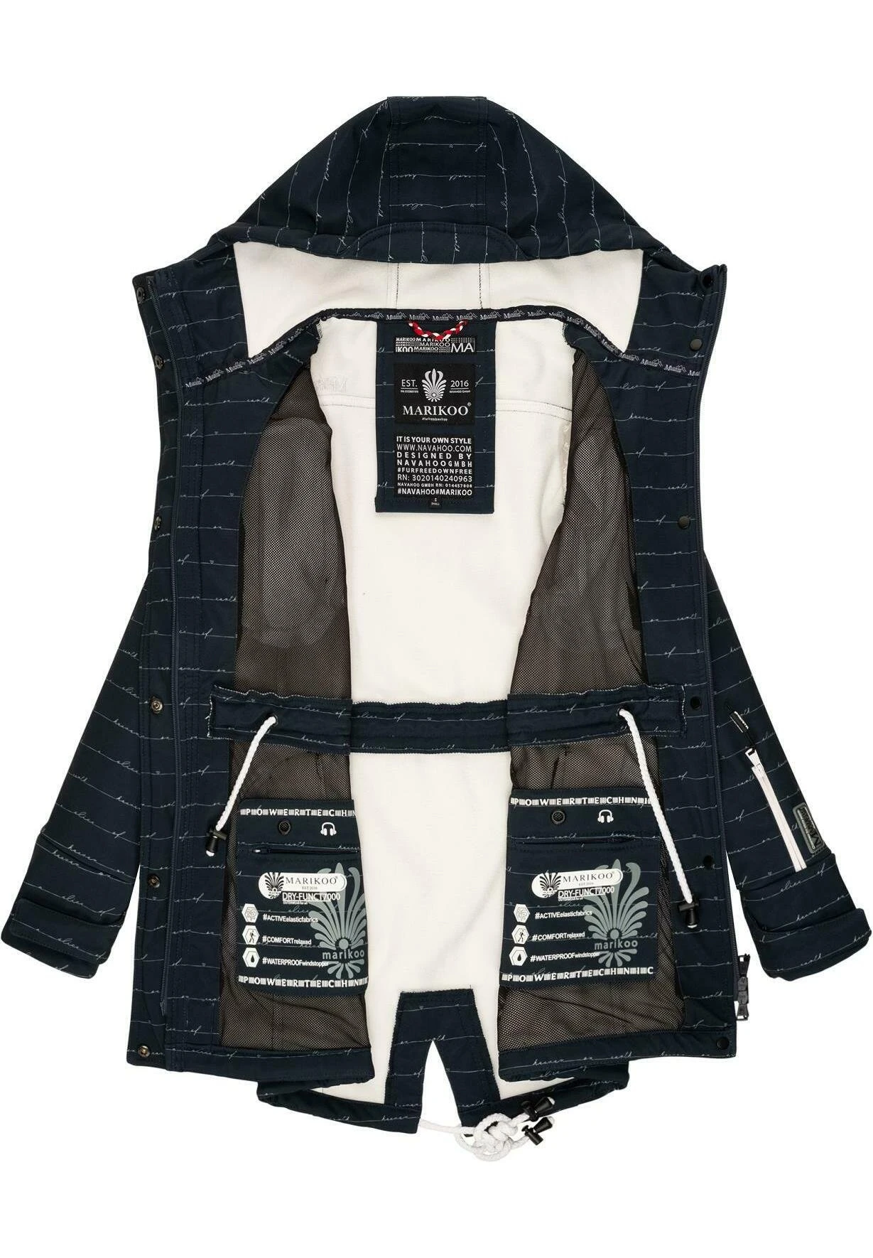 Marikoo Zimtzicke - Parka - Navy Lines 6 Marikoo Zimtzicke - Parka - Navy Lines - Afbeelding 4