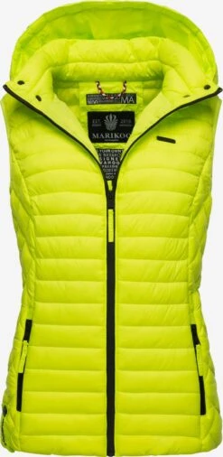 Marikoo Bodywarmers Bodywarmer Dames Limoen