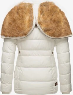 Marikoo Winterjassen Winterjas Nekoo Dames Wit -Marikoo Winkel 830ffbb290d24a5db13be9395682e4d1