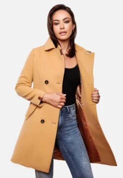 Marikoo Wintermantels Wintermantel Nanakoo Dames Cognac -Marikoo Winkel 8a771adefc238a71d489175f97a63538