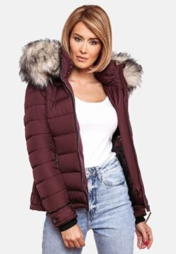 Marikoo Lerikaa - Winterjas - Dark Red Melange -Marikoo Winkel 8e15d330d2eb49bfa46454b1130e2ef3