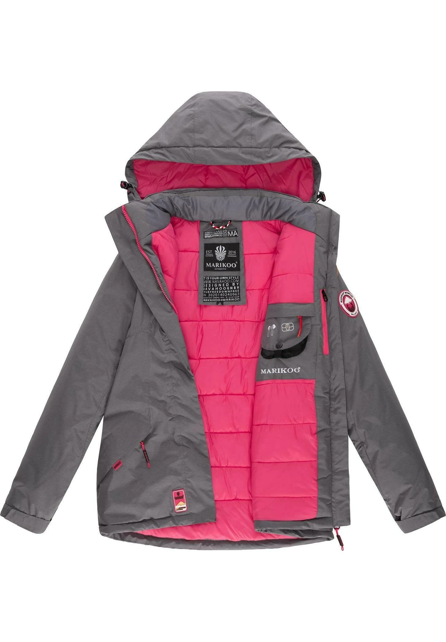 Marikoo Winterjas - Grey 6 Marikoo Winterjas - Grey - Afbeelding 4