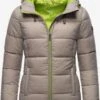 Marikoo Winterjassen Winterjas Leandraa Dames Lichtgrijs -Marikoo Winkel 93bd4a973eae3ab9fda1745b421ca80e