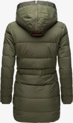 Marikoo Korte Mantels Wintermantel Dames Olijfgroen -Marikoo Winkel 965c7e680ff4192306b7e91f055ba9ce