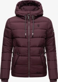 Marikoo Winterjassen Winterjas Taisaa Dames Wijnrood -Marikoo Winkel 9809596121b753d8315cb2e7d8e0e386