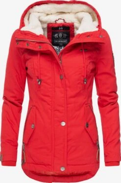 Marikoo Winterjassen Winterjas Bikoo Dames Rood -Marikoo Winkel 990e833850c340a4020d07ee5431bf58