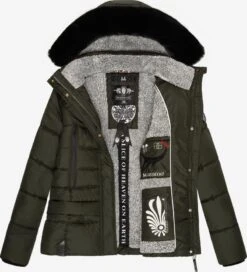 Marikoo Winterjassen Winterjas Loveleen Dames Olijfgroen -Marikoo Winkel 9cb537ac24dfc49b245d8aff58c0bc91
