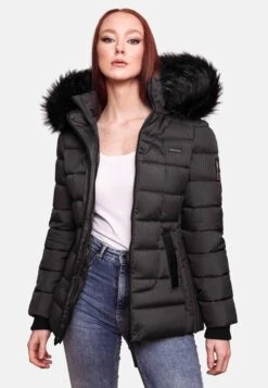 Marikoo Winterjassen Winterjas Unique Dames Antraciet -Marikoo Winkel a0961058af2a9dcf8452347860ac3d7f
