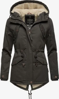 Marikoo Winterjassen Winterjas Manolya Dames Antraciet