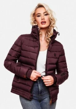 Marikoo Winterjassen Winterjas Poison Dames Bordeaux -Marikoo Winkel ad501b7b6f69743de6f148b4943fbfbb