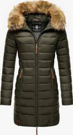 Marikoo Wintermantels Wintermantel Rose Dames Donkergroen