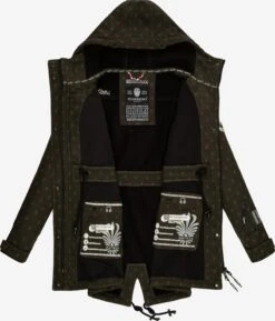 Marikoo Regenmantels Functionele Mantel Zimtzicke Dames Donkergroen -Marikoo Winkel b441e752747db4cf0503f4e30821bebe