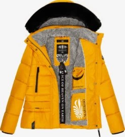 Marikoo Winterjassen Winterjas Loveleen Dames Geel -Marikoo Winkel b8b55b44395f20d1bf62bee17dcf1281