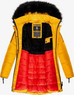 Marikoo Wintermantels Wintermantel Moonshine Dames Goudgeel -Marikoo Winkel b97730f337e5fa1e436db4a2ef87614a