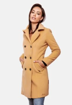 Marikoo Wintermantels Wintermantel Nanakoo Dames Cognac -Marikoo Winkel c0ef1c609b17b270939446559d728c64